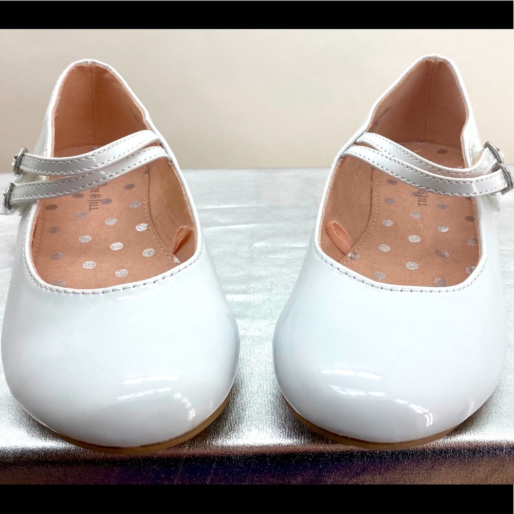Little Girls Pageant Shoes white Patent size 11